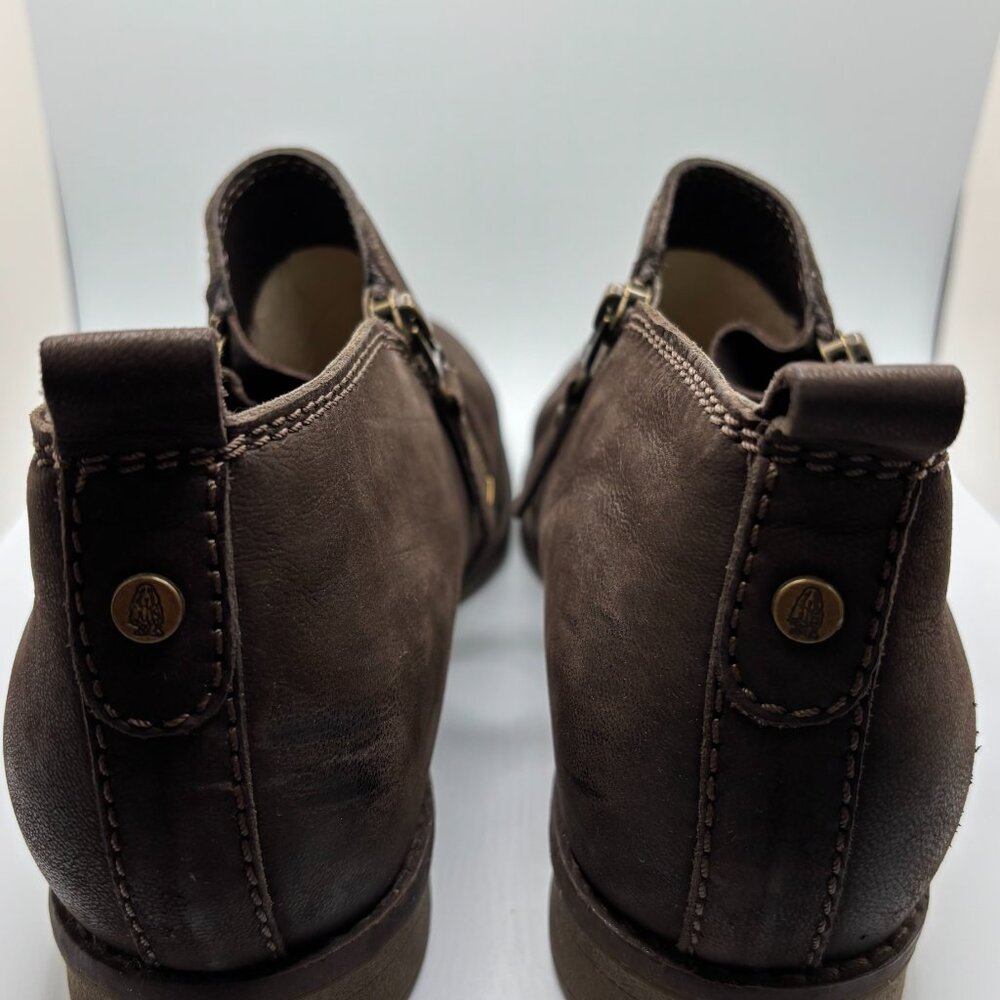 Hush Puppies Women’s Brown Leather Side-Zip Ankle Boots Size 9.5M - Picture 7 of 10